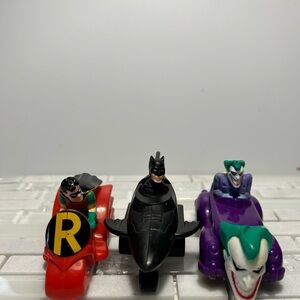 Batman and Friends Toy Car Set - Red, Black, Purple